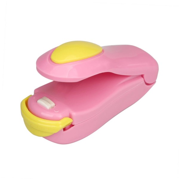 Mini device for sealing plastic bags, pink color